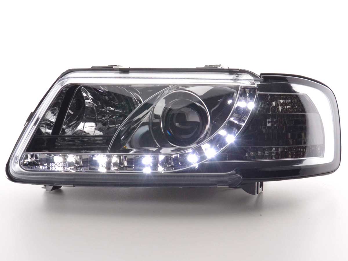 Scheinwerfer Set Daylight LED TFL-Optik Audi A3 Typ 8P 03-07 chrom Scheinwerfer Set Daylight LED TFL-Optik Audi A3 Typ 8P 03-07 chrom